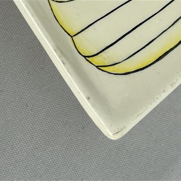 Vtg Lot 2 Vegetable Trays Serving Dishes Celery Radishes Appetizer Plate Ceramic - Picture 4 of 9